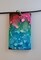 Handmade Green, Teal, Blue, and Pink Rectangle Pendant Necklace or Keychain product 1